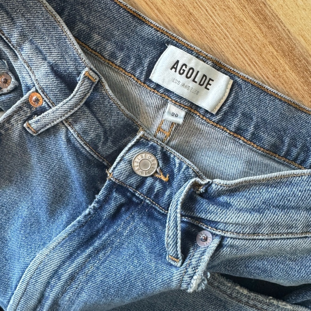 NWOT Agolde Pinch Waist Ultra High Rise Skinny Torrent Blue Jeans in Wonen’s 28 - Picture 4 of 4